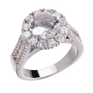 New SILVER DIAMOND ENGAGEMENT RING